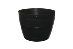 Whitefurze 34cm Black Barrel Planter